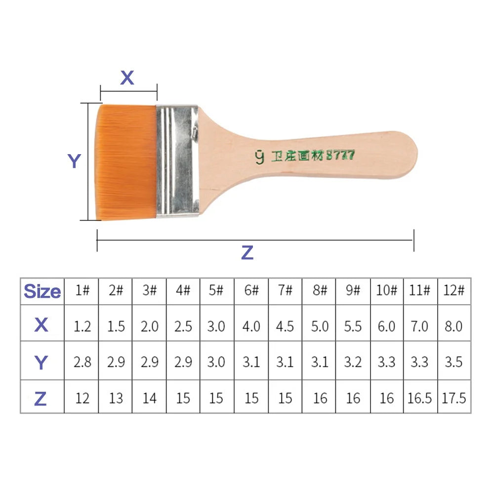 12pcs/set  Nylon Paint Brushes