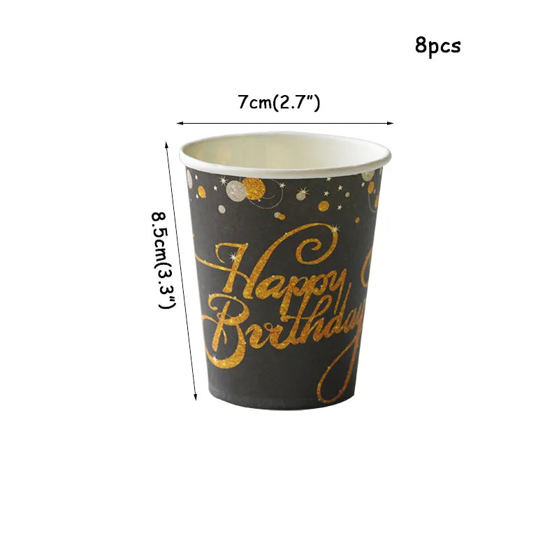 30 40 50 60 Years Anniversary Party Disposable Tableware set H