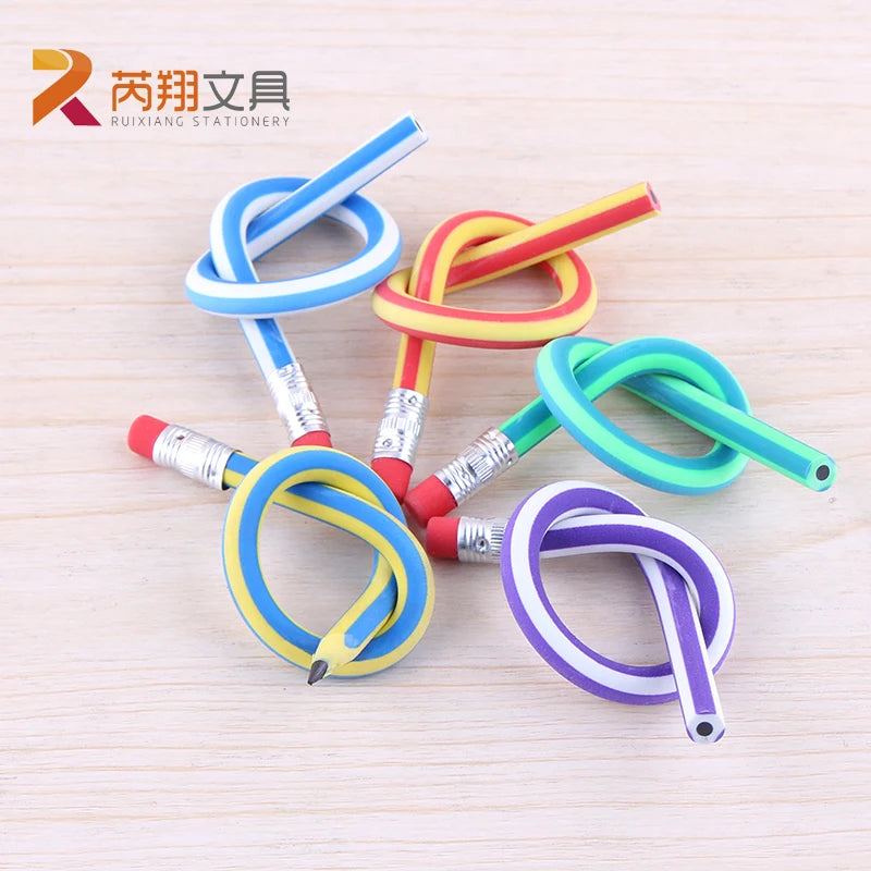 5PCS Cute Stationery Colorful Magic Bendy Flexible Soft Pencil