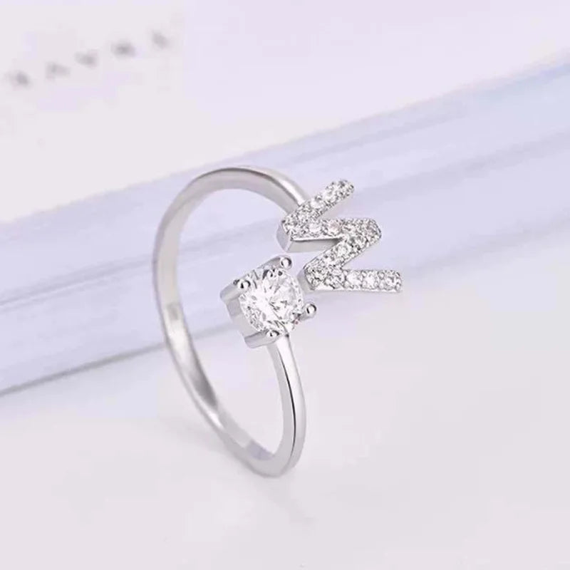 26 English Letter Open Finger Rings