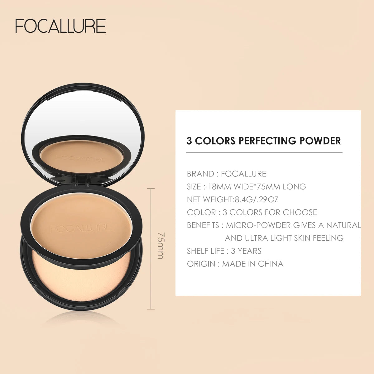 9 Colors Pressed Powder Waterproof Long-lasting