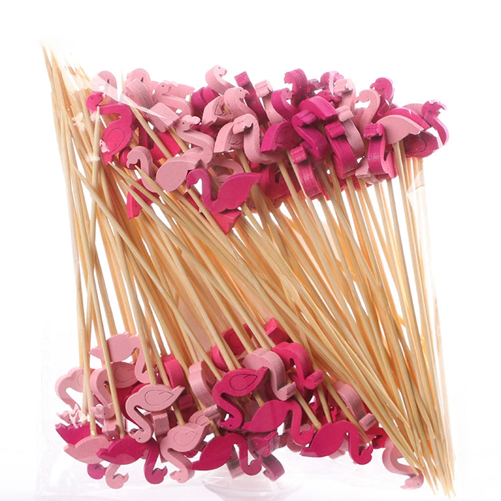 100Pcs Disposable Bamboo Skewers