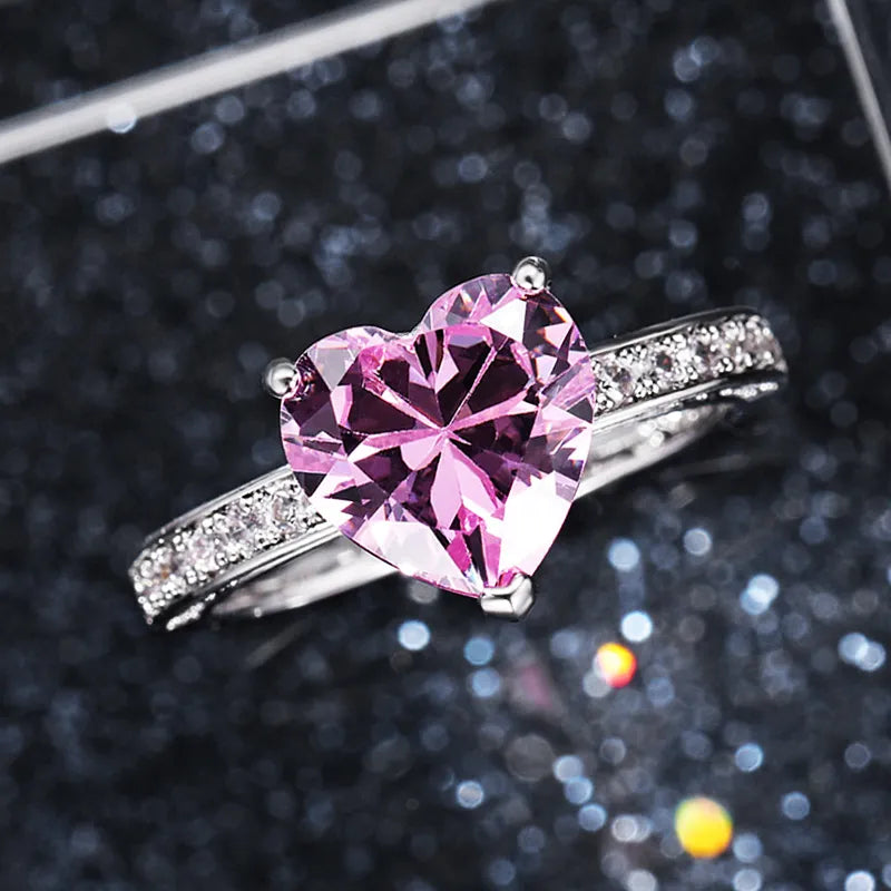 ] Women Heart Engagement Rings