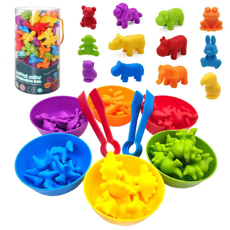 Rainbow Counting Bear Math Toys Animal