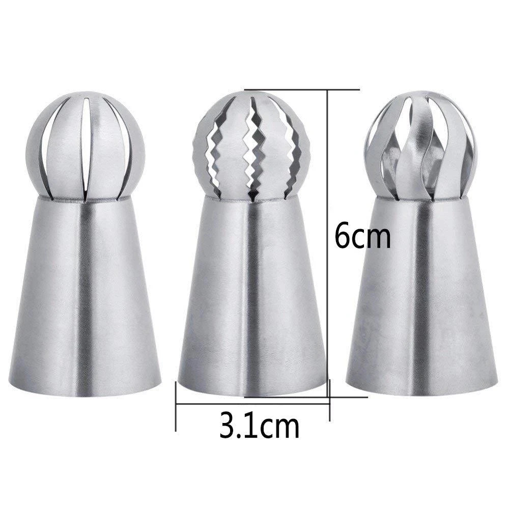 3 Styles Sphere Ball Icing Confectioners Pastry