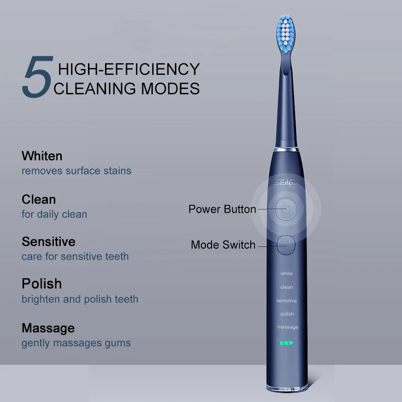 Electric Sonic Toothbrush USB Rechargeable