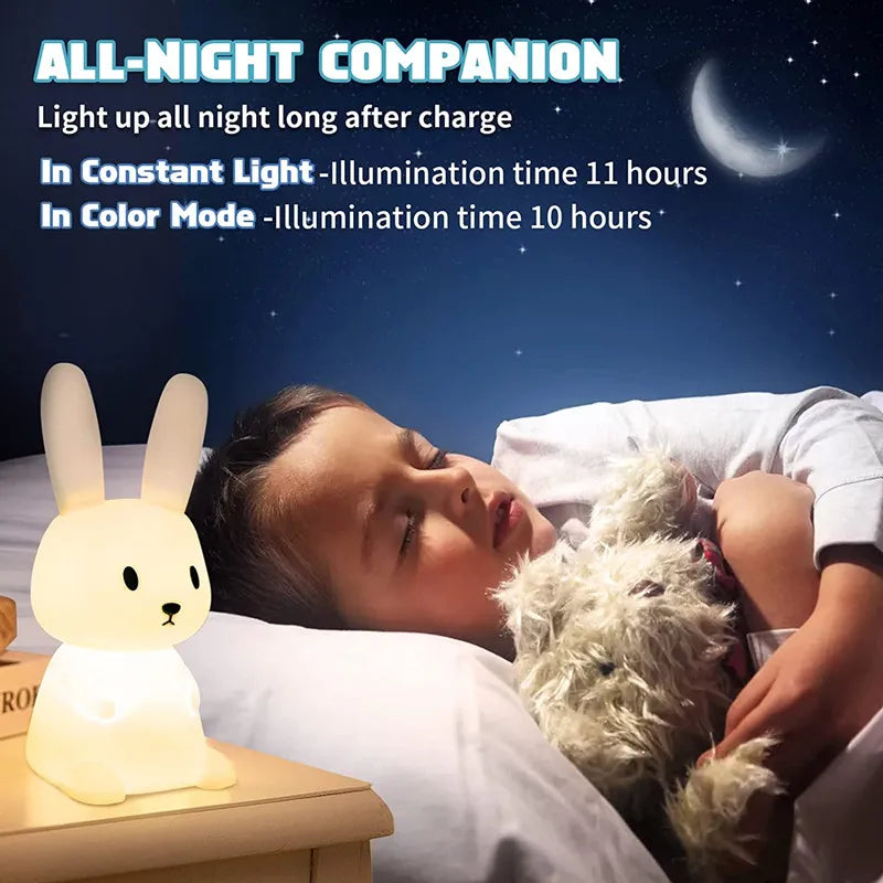 Cute Bunny Lamp night Light for Kids Room