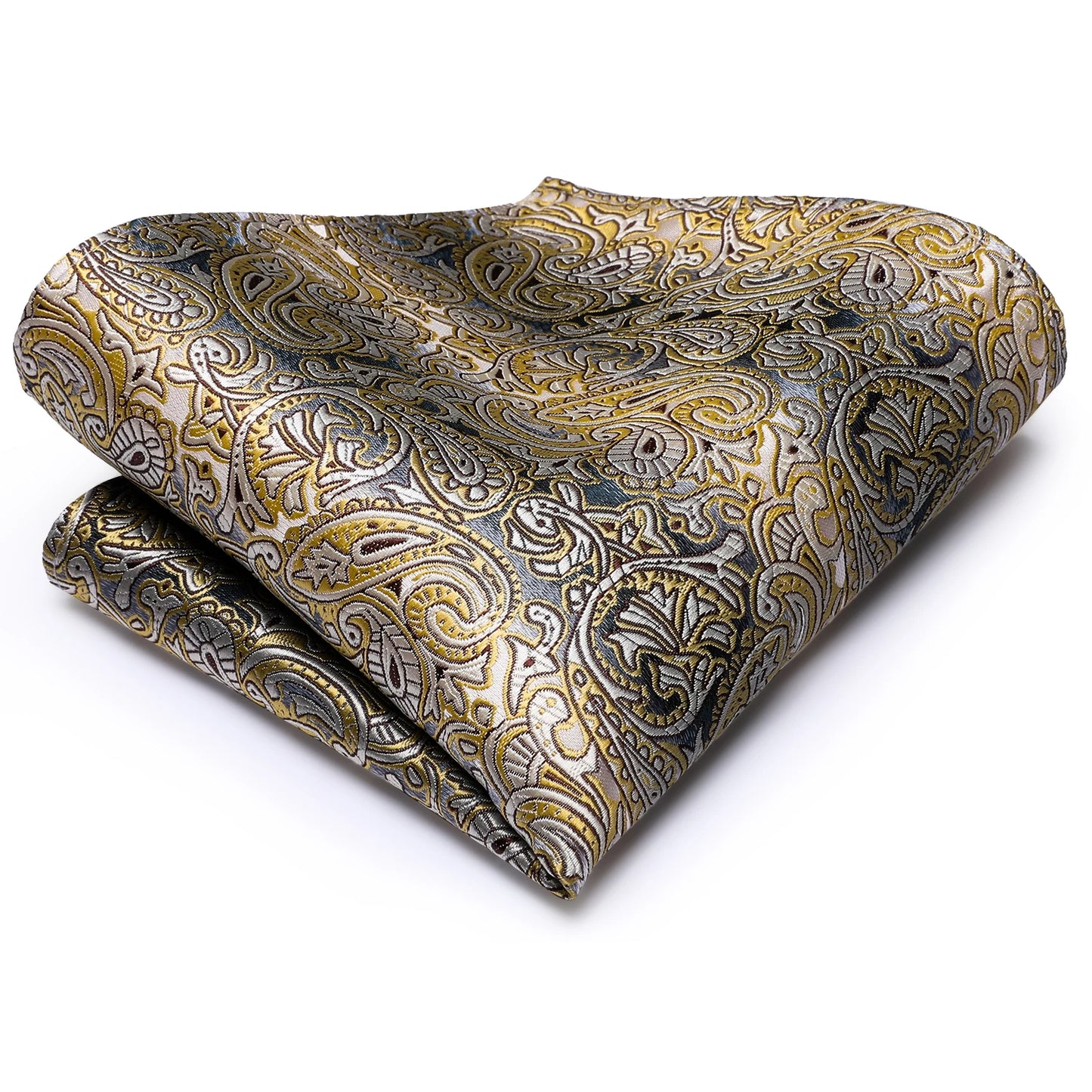 Hi-Tie Yellow Brown Paisley Tie