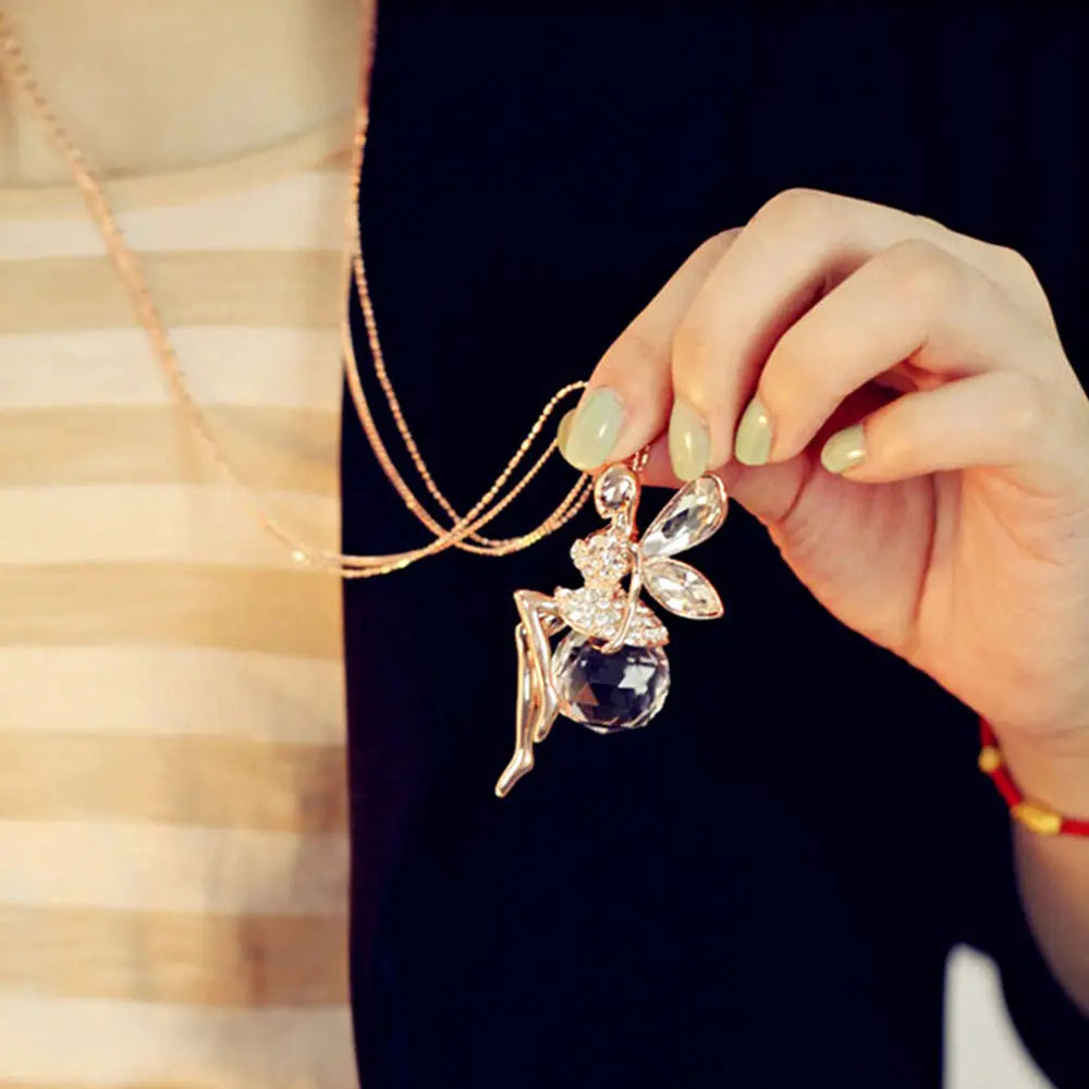 Butterfly Fairy Pendant Necklace Women Fashion