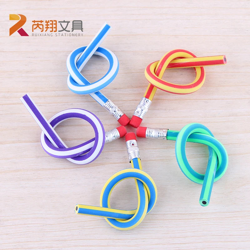 5PCS Cute Stationery Colorful Magic Bendy Flexible Soft Pencil