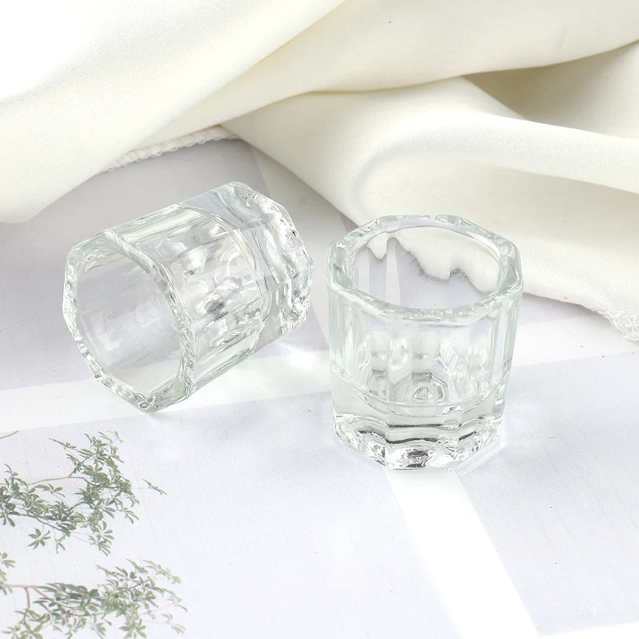 1pcs Crystal Glass Nail Cup