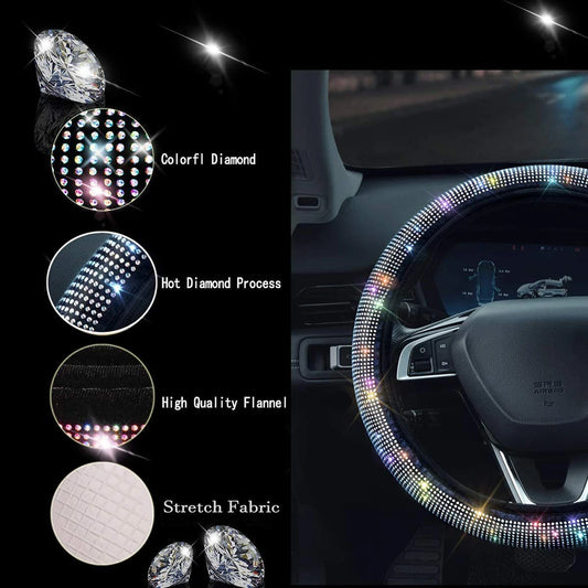 Car Steering Wheel Cover With Crystal Diamonds