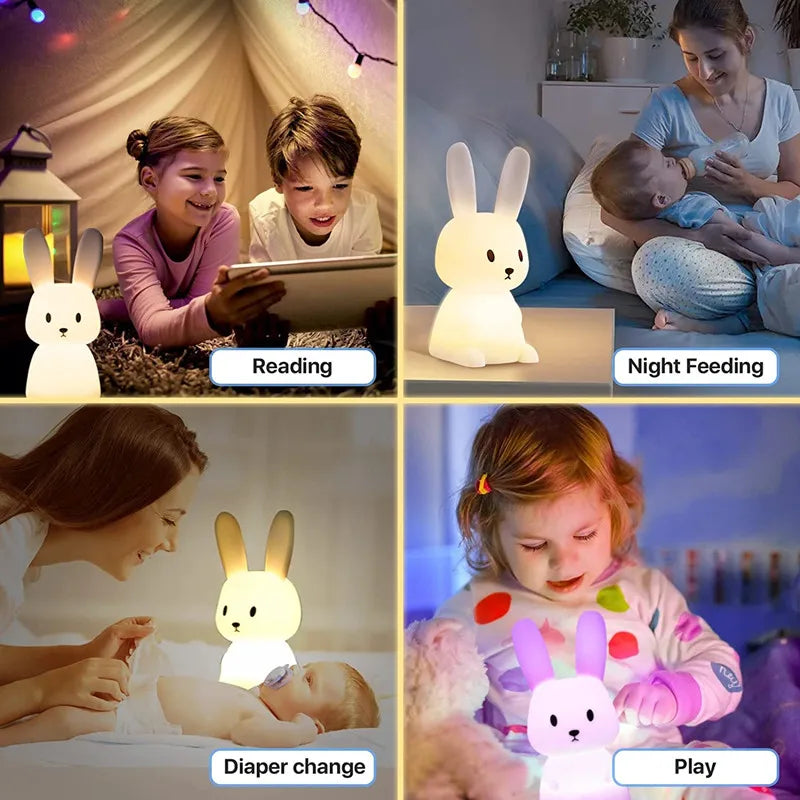 Cute Bunny Lamp night Light for Kids Room