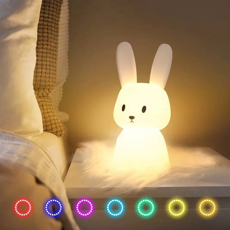 Cute Bunny Lamp night Light for Kids Room