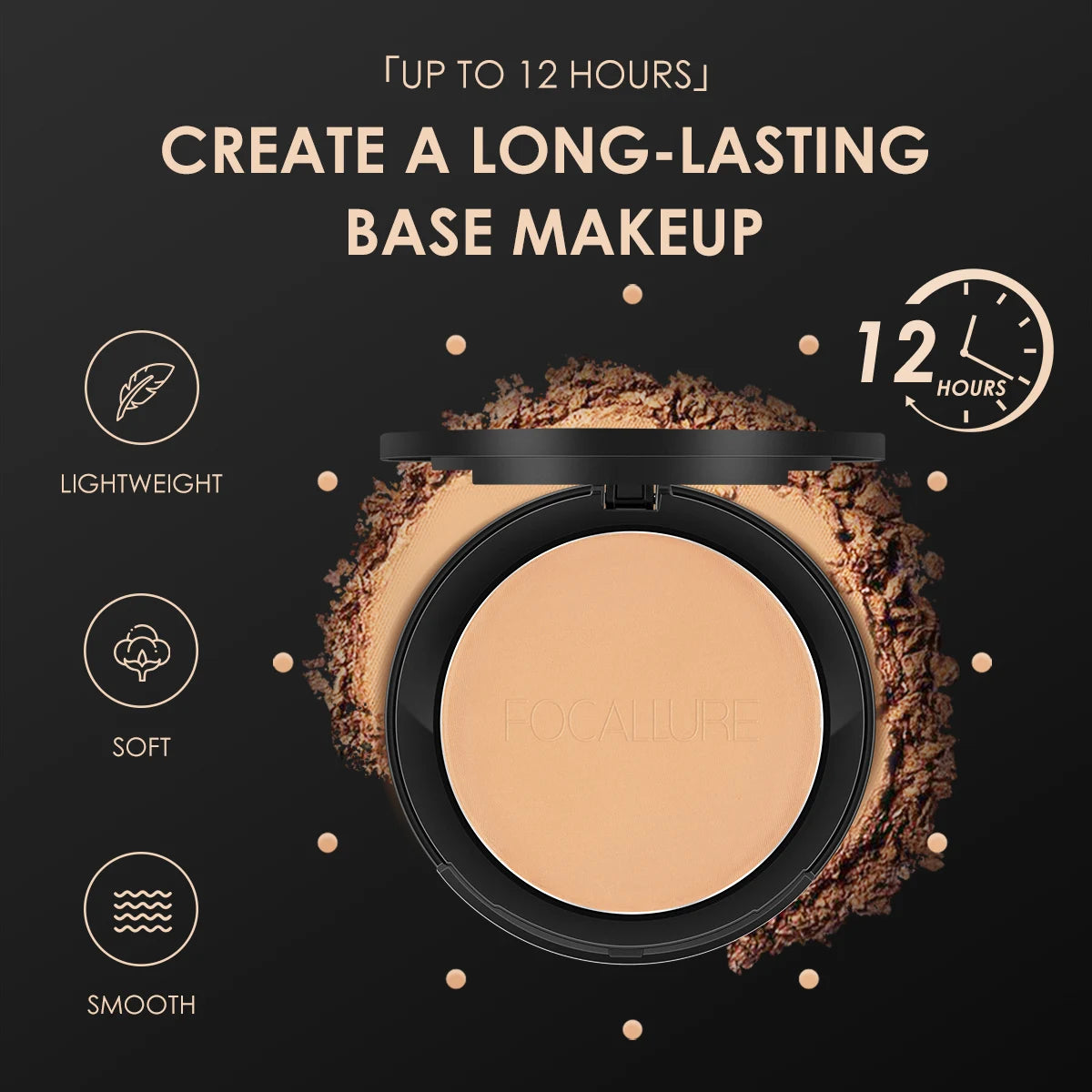 9 Colors Pressed Powder Waterproof Long-lasting