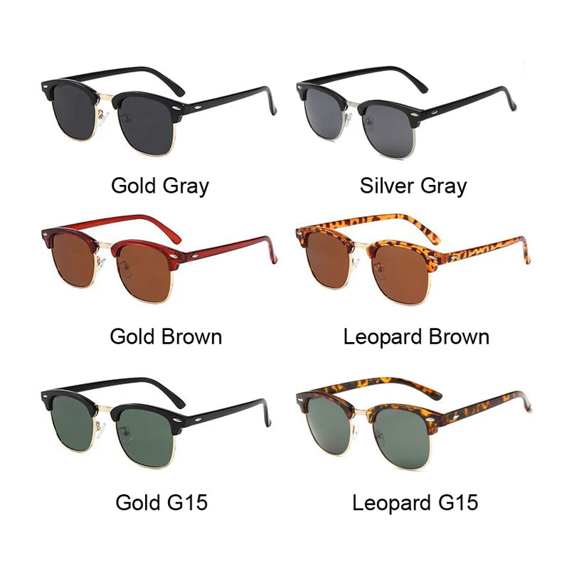 Half Frame Polarized Sunglasses