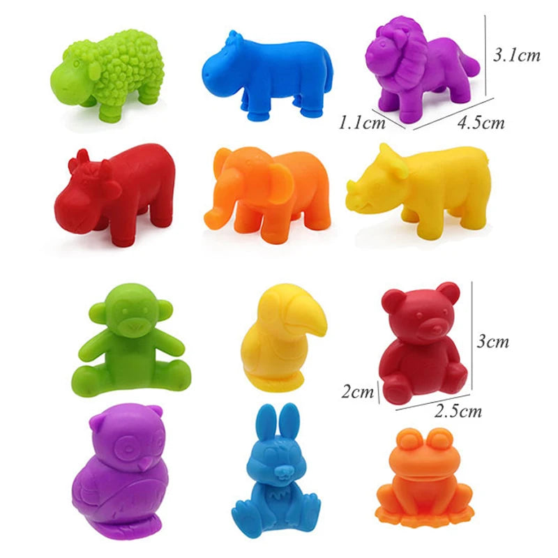 Rainbow Counting Bear Math Toys Animal