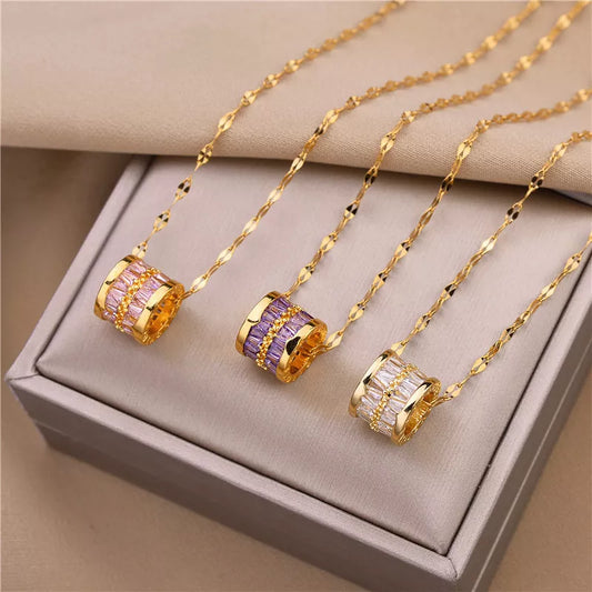 Sweet Lucky Crystal Pendant Necklace