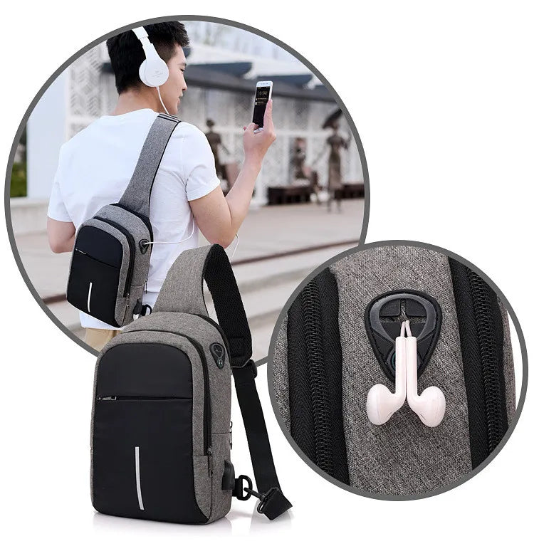 small usb charge shoulder bag