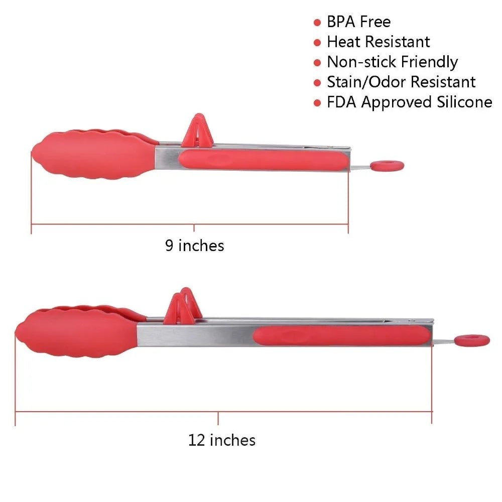 Cooking Tongs Heat Resistant Stainless Steel