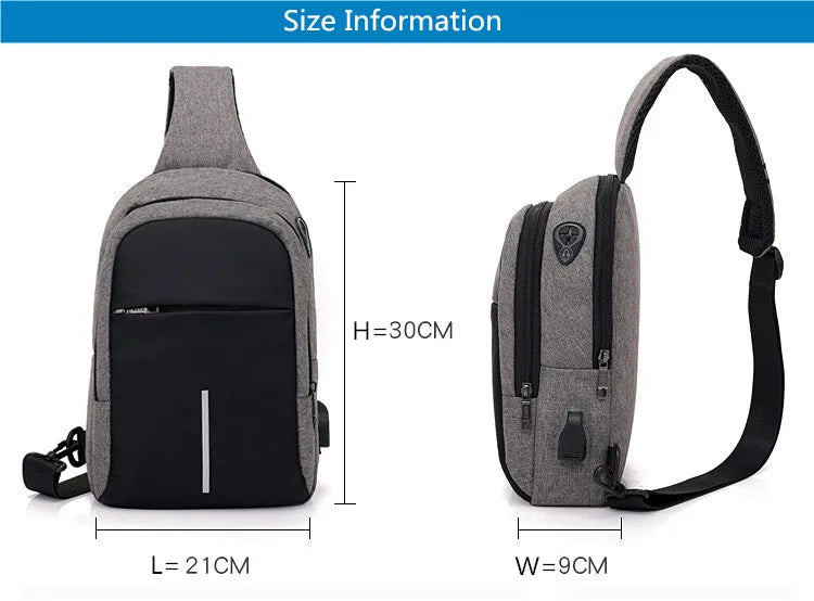 small usb charge shoulder bag