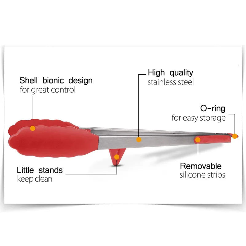 Cooking Tongs Heat Resistant Stainless Steel