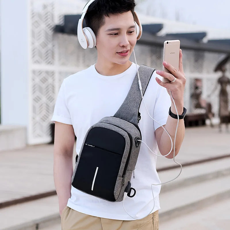 small usb charge shoulder bag