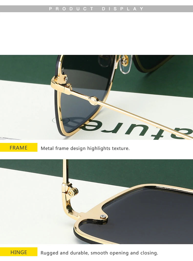 Lady Oversize Square Bee Sunglasses