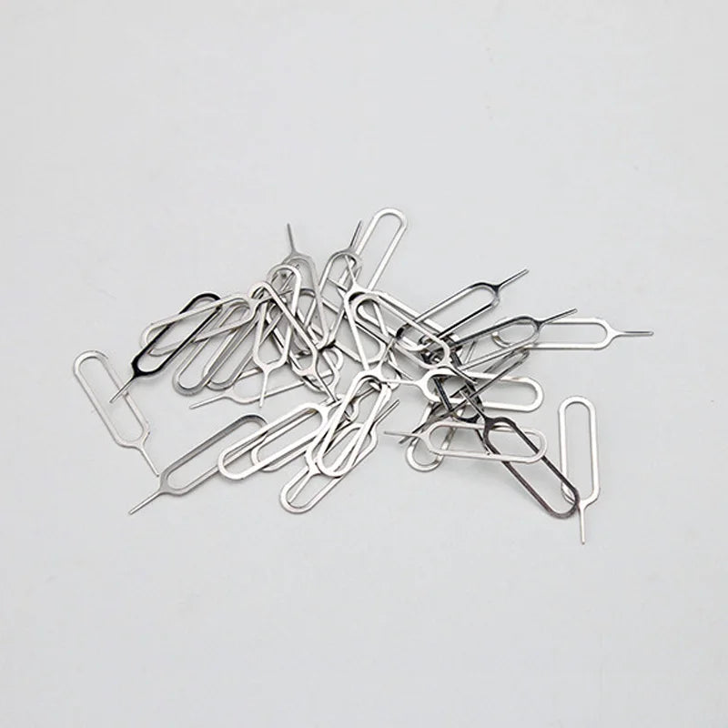 10PCS Sim Card Tray Removal Eject Pin Key Tool Stainless Steel Needle