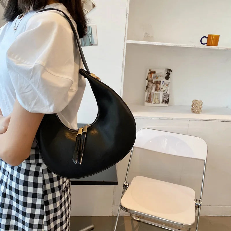 Luxury Half Moon Hobo Tota Bag