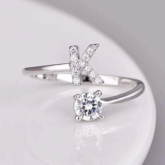 26 English Letter Open Finger Rings