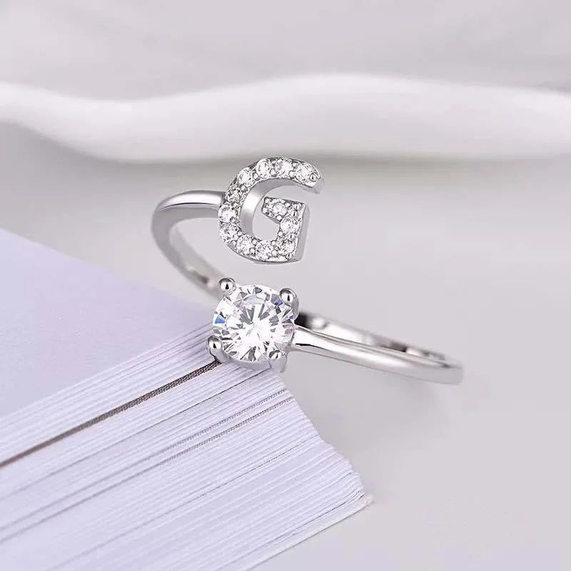 26 English Letter Open Finger Rings