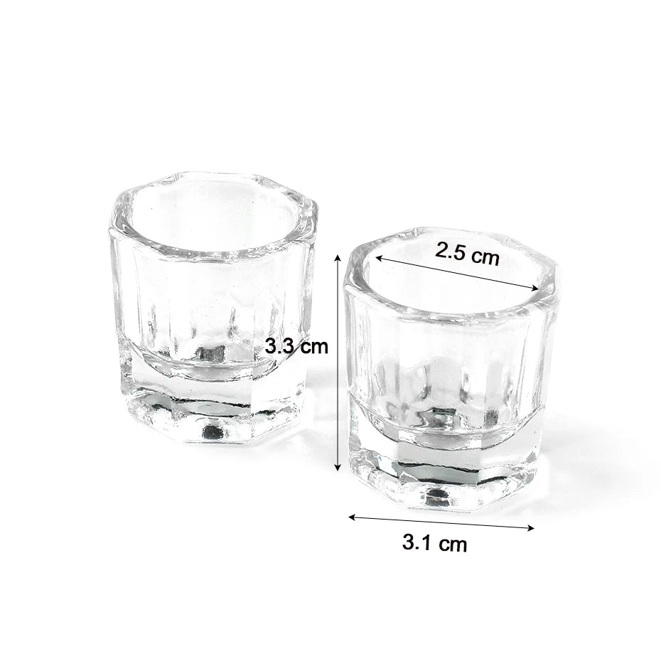 1pcs Crystal Glass Nail Cup