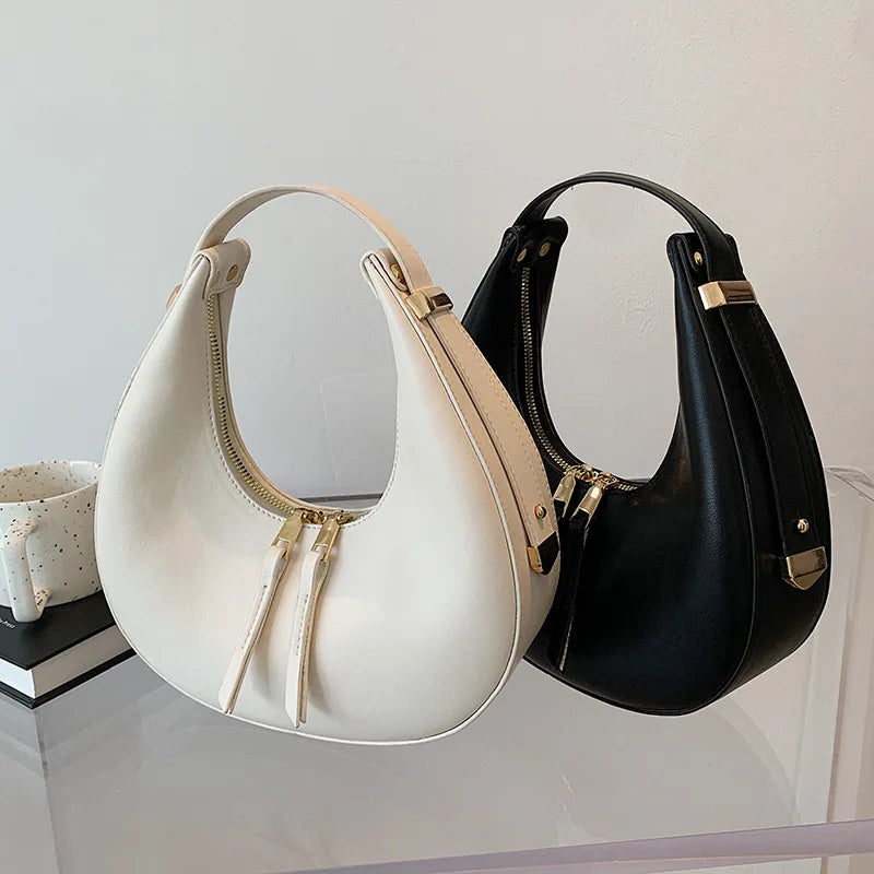 Luxury Half Moon Hobo Tota Bag