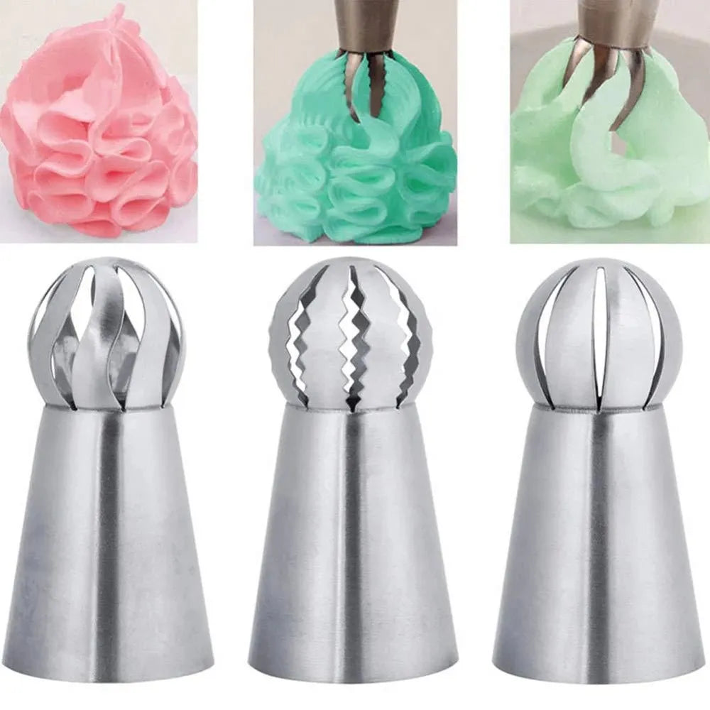 3 Styles Sphere Ball Icing Confectioners Pastry