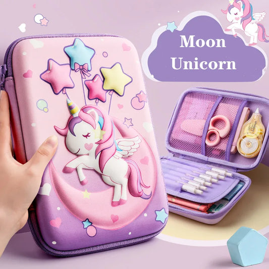 3D EVA unicorn cute pencil case