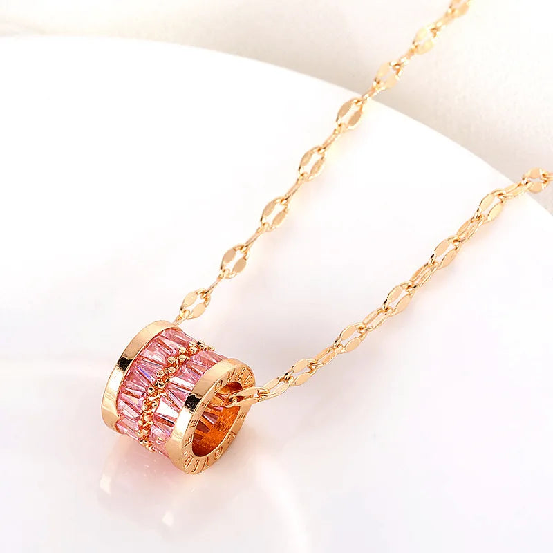 Sweet Lucky Crystal Pendant Necklace