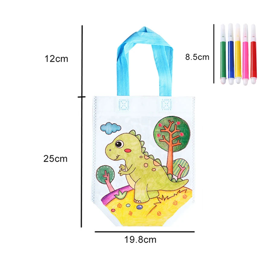 20pcs DIY Graffiti Bag with Coloring Markers Handmade