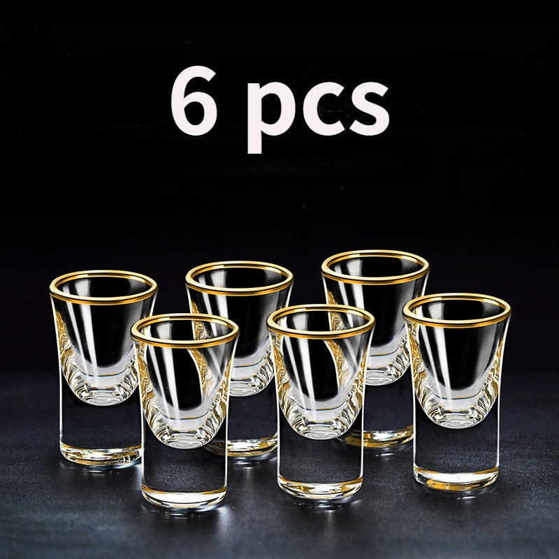 6pcs Gold Foil Color Spirits Cups