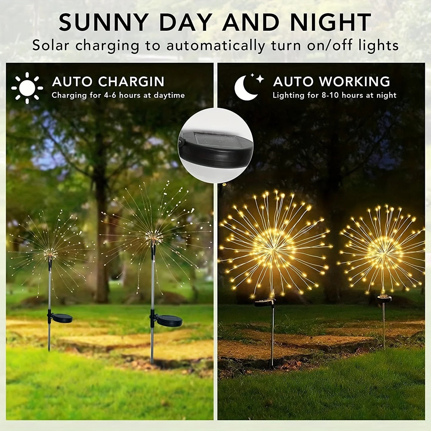 1 Pack Solar Firework Light Outdoor