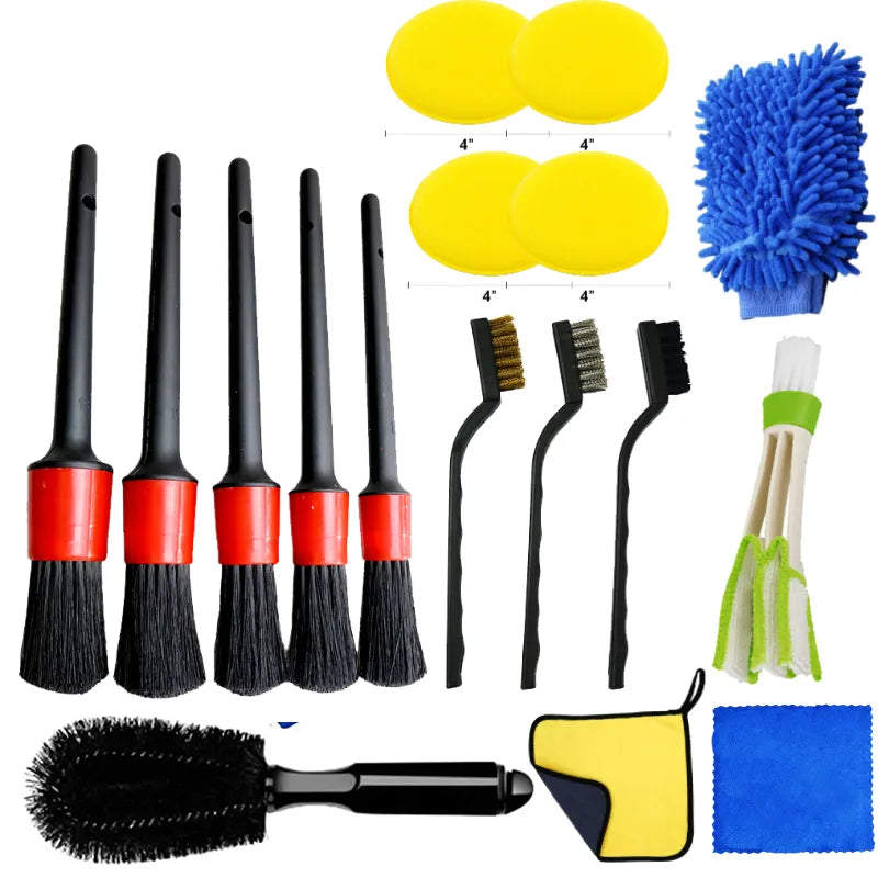 17Pcs Car Detailing Brush Set