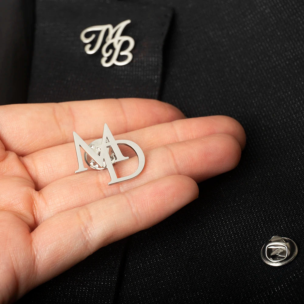 Tangula Custom Initials Brooch