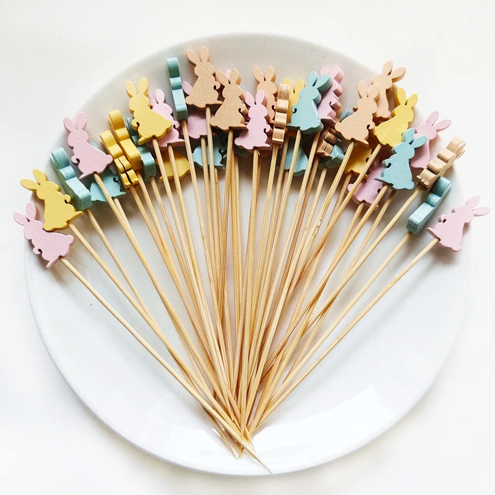 100Pcs Disposable Bamboo Skewers