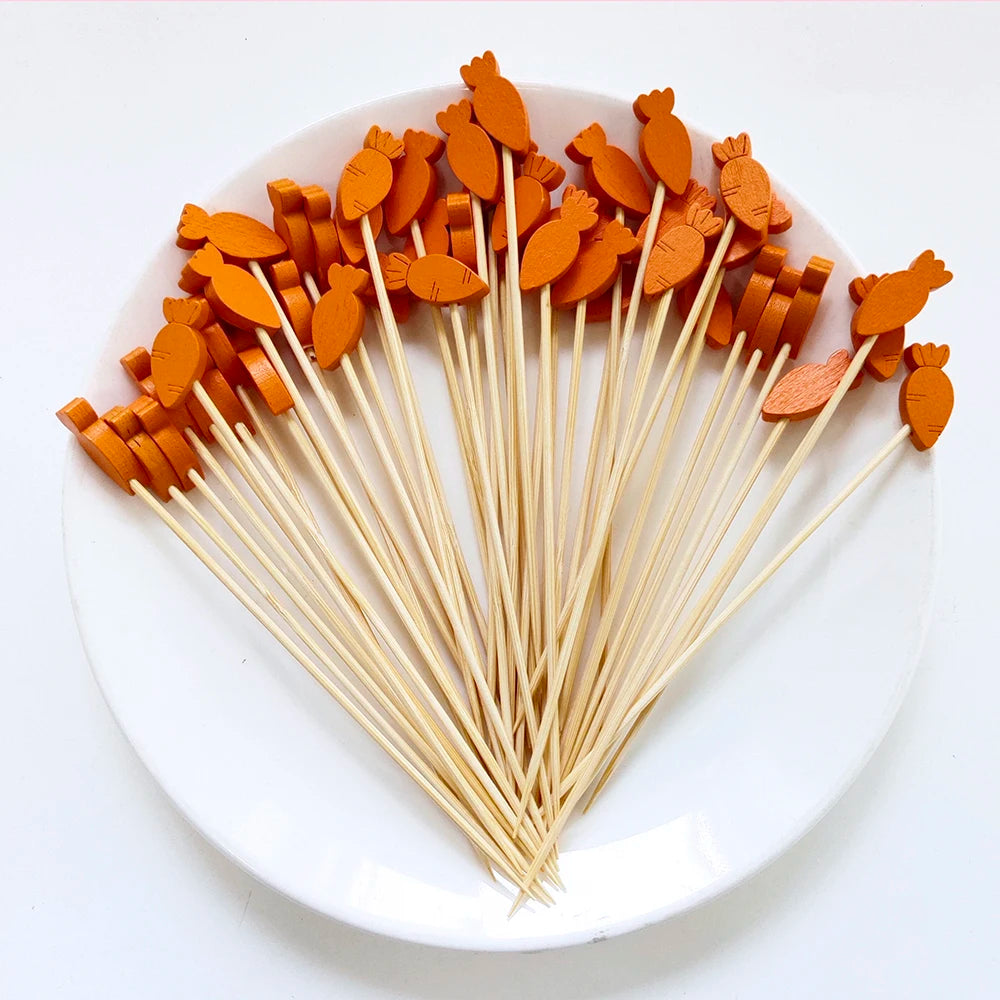 100Pcs Disposable Bamboo Skewers