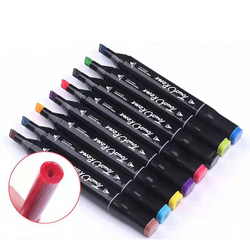 24-80 Colors Oily Art Marker Set