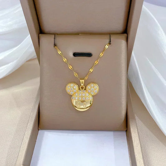 Cartoon Disney Mickey Minnie Mouse  Necklace