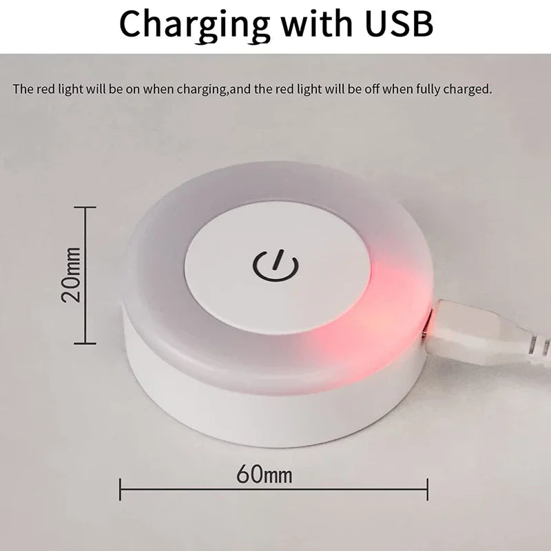 Mini LED Touch Sensor Night Lights USB Rechargeable