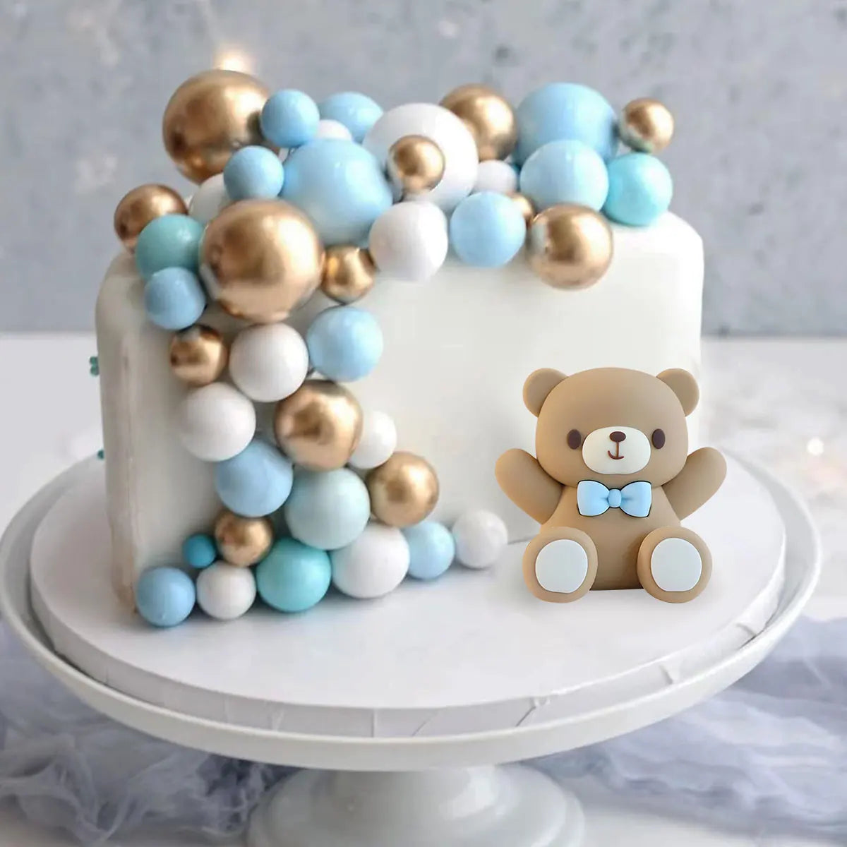 33PCS Bear Cake Toppers Balls Cake Decorations