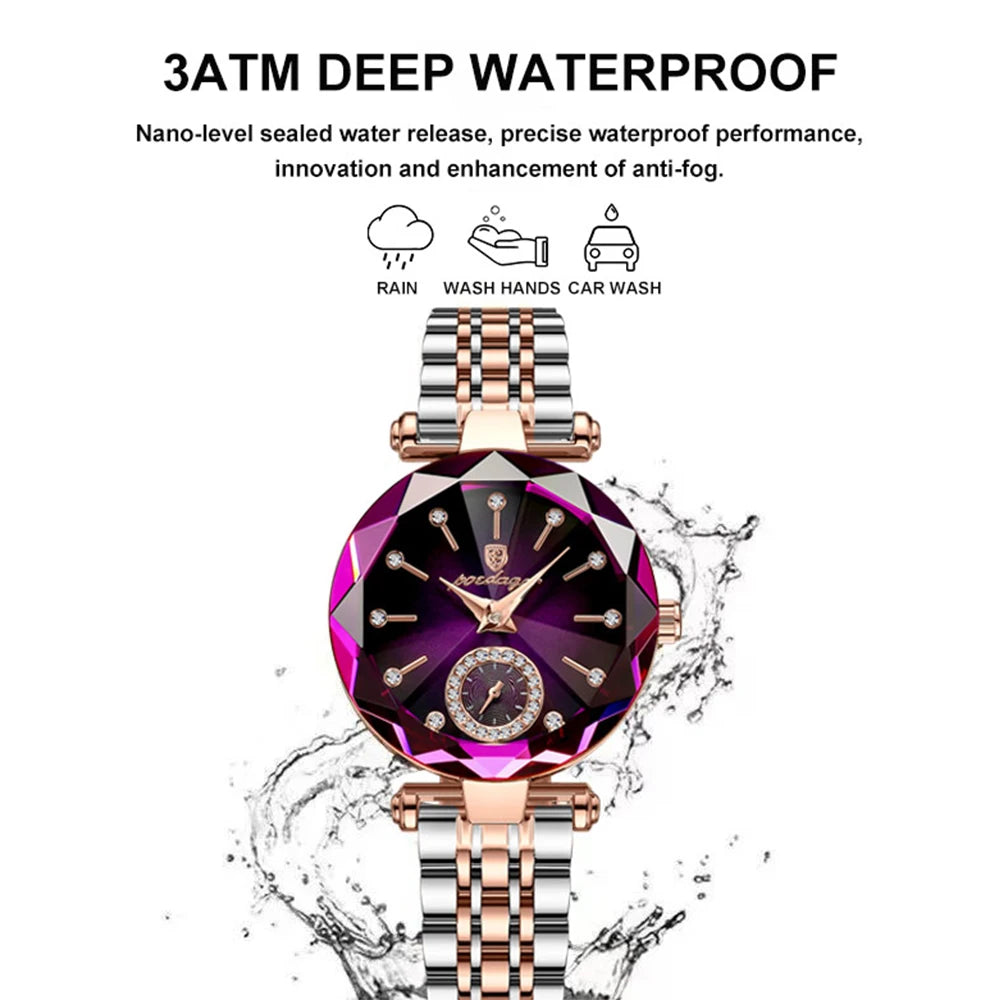 Woman Wristwatch Elegant Waterproof Stainless Steel Watch