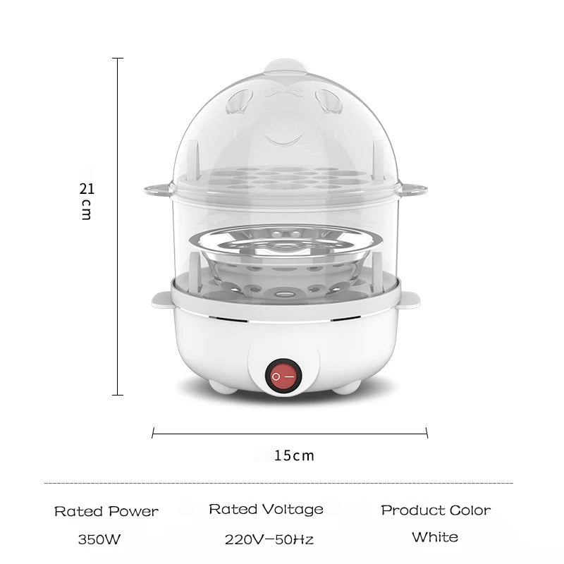 Electric Egg Cooker Double Multifunction  Egg Steamer Appliances Kitchen